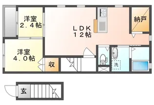 シャガール A・B棟【2階】の間取り