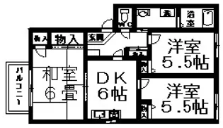 ハイツ紫福苑 A棟【2階】の間取り