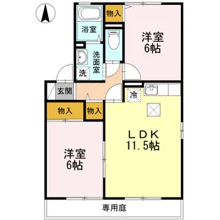 Freedom B棟【1階】の間取り