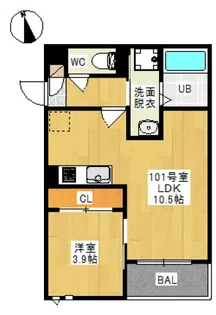 GRANDTIC 後楽園(グランティック コウラクエン)【1階】の間取り