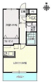 ハートフル大元駅前【2階】の間取り