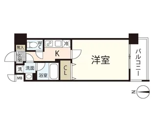 レジデンスカープ南中央町【6階】の間取り