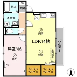 ペンテニューン【2階】の間取り