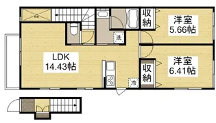 ドミール岡南【2階】の間取り
