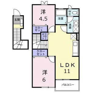メゾン山水【2階】の間取り