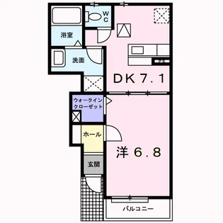 グランベル八幡【1階】の間取り