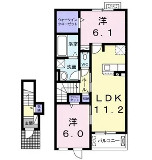 カーサ ソンリッサ【2階】の間取り