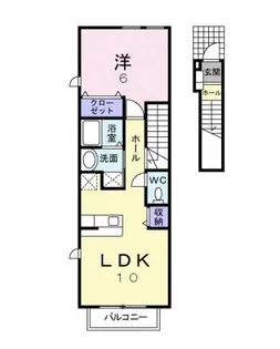 ルージュ Ⅱ【2階】の間取り