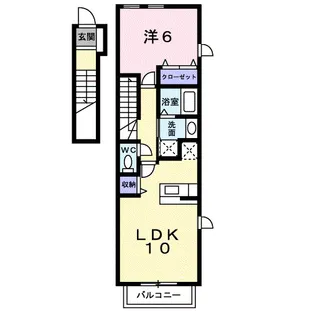 エクセレント三野【2階】の間取り