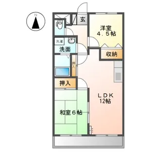 ルトゥール【3階】の間取り