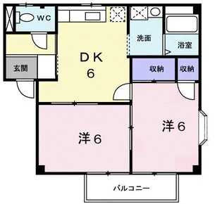 キャッスル福田【1階】の間取り