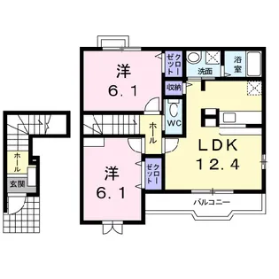グランディール A【2階】の間取り
