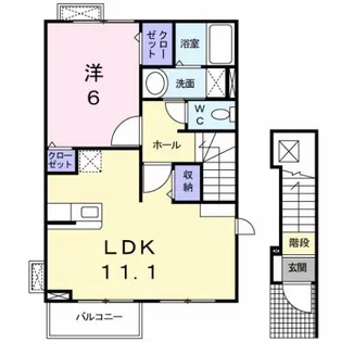 AIRAⅢ【2階】の間取り