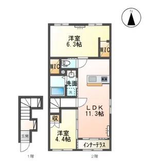 ジョリ【2階】の間取り
