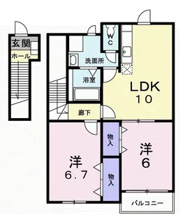 サンシティ東新田A【2階】の間取り
