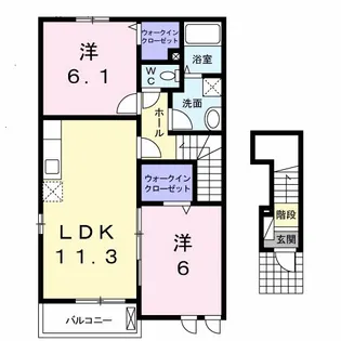 AIRAⅡ【2階】の間取り