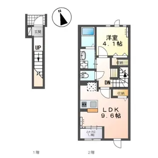 ウィステリアⅡ【2階】の間取り