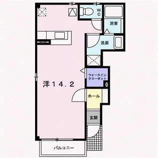 グレンツェントA【1階】の間取り
