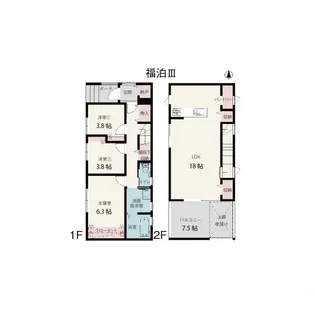 岡山県岡山市中区福泊【一戸建】の間取り