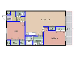 サラージュ【3階】の間取り