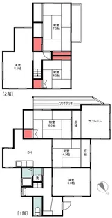 岡山県岡山市中区門田文化町2丁目【一戸建】の間取り