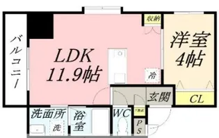 ミモザヒルズ大雲寺 【9階】の間取り