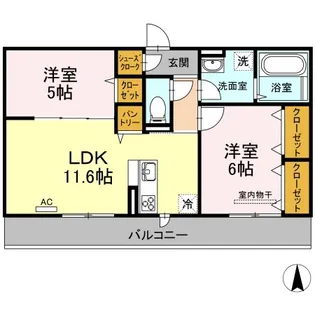 プレーヌ【2階】の間取り