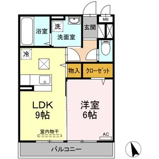 セジュール西川原【1階】の間取り