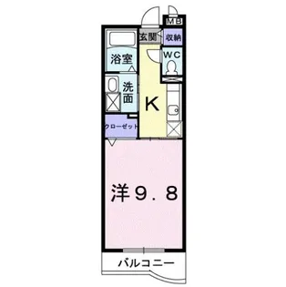フラン・ヴェルジェ【2階】の間取り