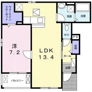 リバーガーデン【1階】の間取り