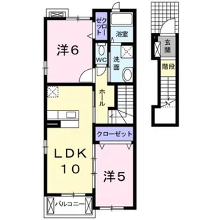 エレガンテ フィオーレ B【2階】の間取り
