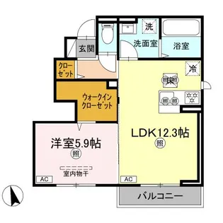 マーメゾン新福【1階】の間取り