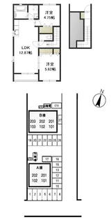 クラウンフィールドN A【2階】の間取り