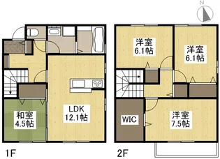 岡山県岡山市北区津島福居1丁目【一戸建】の間取り