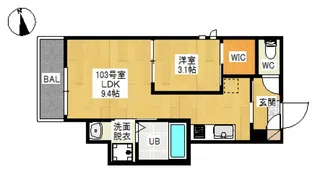 GRANDTIC 煌【1階】の間取り