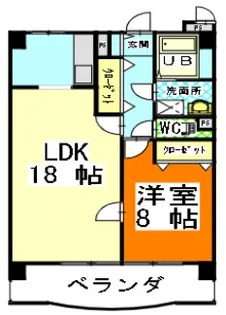 アークハイツ鹿田【4階】の間取り