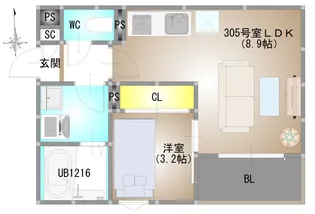 REGALEST 下伊福本町IV【3階】の間取り
