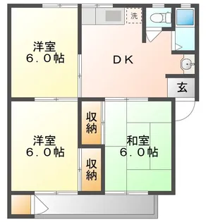 縄岡マンション【2階】の間取り