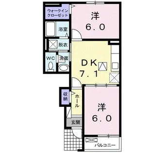 プラージュ【1階】の間取り