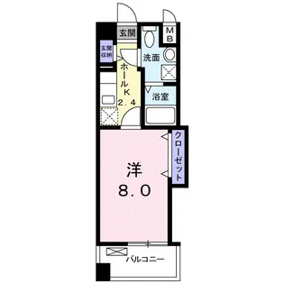 エトワール ポレール Ⅲ号館【4階】の間取り