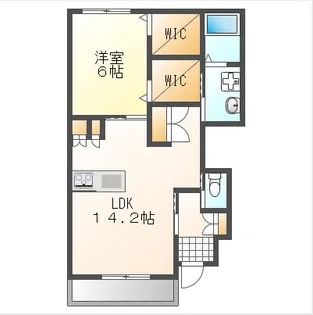 グランソレイユ浜【1階】の間取り