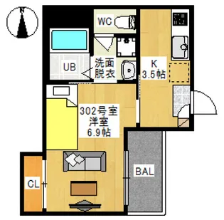 REGALEST奥田中央I【3階】の間取り