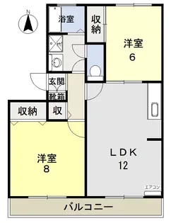 クレセント中仙道【3階】の間取り