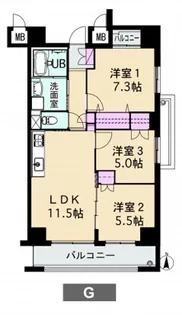 アイステージ幸町【11階】の間取り