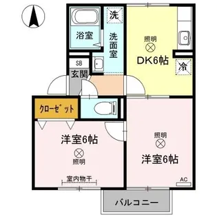 ウィルモア辰巳【2階】の間取り