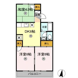 セジュール平野 【2階】の間取り