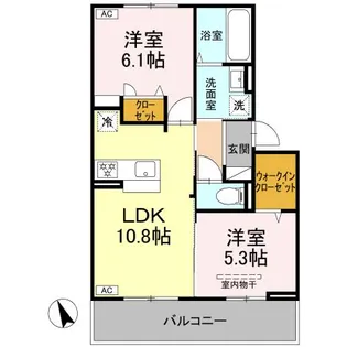 Tiare Manbai【2階】の間取り