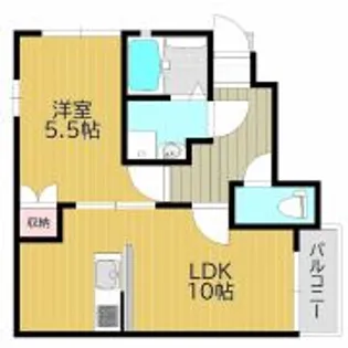 プティーシュシュ大福 北棟【1階】の間取り
