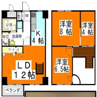 アーバンハウス大供【4階】の間取り