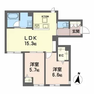 ティアラコート【1階】の間取り